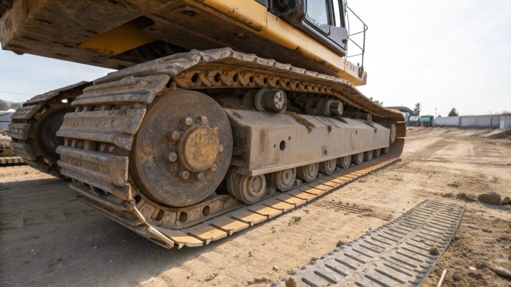 Excavator undercarriage and pin wear inspection details