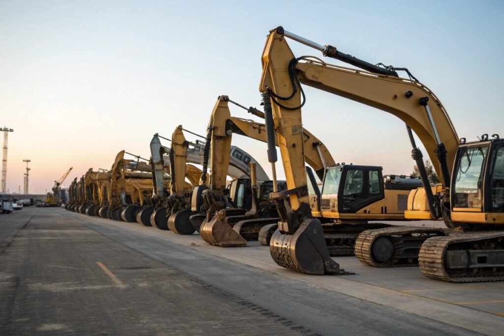 DZHMACHINE used excavator stock ready for export