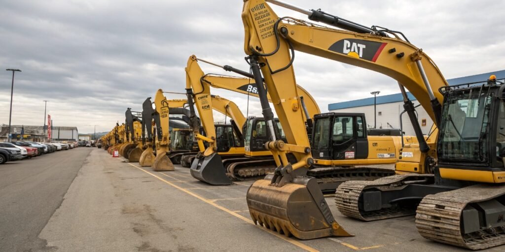 Used excavator price comparison in equipment market